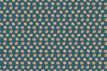 ハロウィンのカボチャのパターン素材