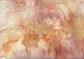 Naklejka premium Flowing delicate smoking, evaporating silk for organic, background in blend of gold, pink hues. Ideal for exquisite cards, banners. Unique charm evoking timeless vintage essence, universal appeal.