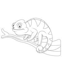 Chameleon Coloring page For Kids