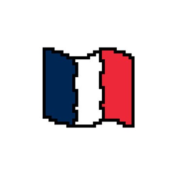 Pixel Art France Flag