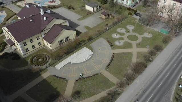 Kindergarten Playground Zamosc Aerial View Poland