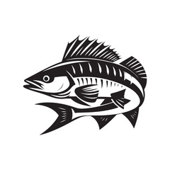 Silver Kings: Tarpon Silhouette Vector for Fishing Designs and Coastal-themed Projects, Tarpon illustration vector.
