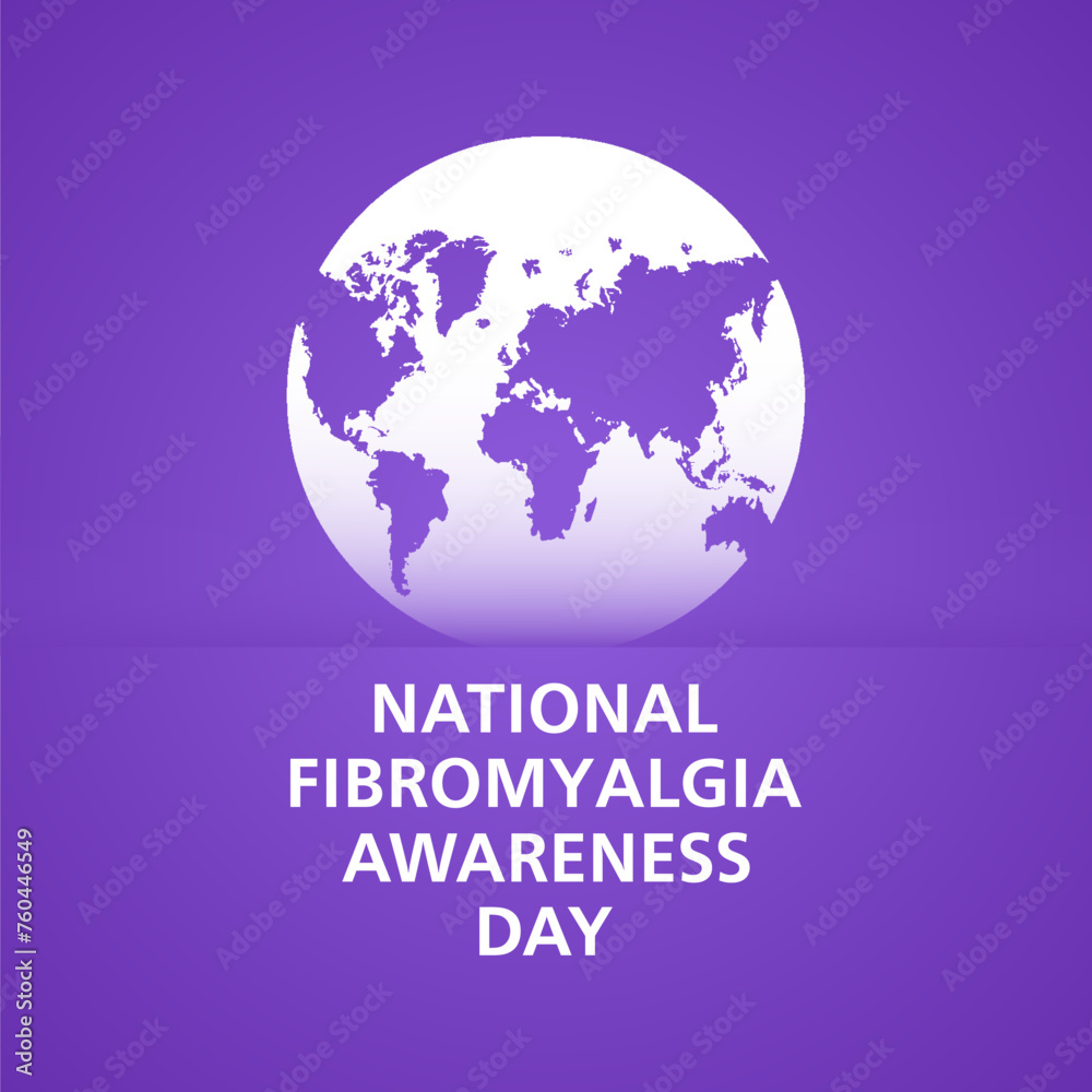 Wall mural International Fibromyalgia Awareness Day, May 12. Vector illustration on the theme of World Fibromyalgia and Chronic Fatigue Syndrome Awareness Day banner design.