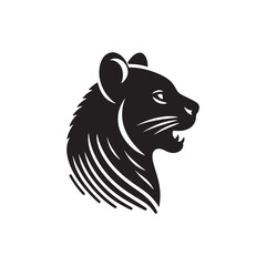 Ghost of the Bush: Tasmanian Tiger Silhouette Vectorfor Wildlife Designs and Australian-themed Projects, Tasmanian Tiger Illustration.