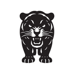 Ghost of the Bush: Tasmanian Tiger Silhouette Vectorfor Wildlife Designs and Australian-themed Projects, Tasmanian Tiger Illustration.