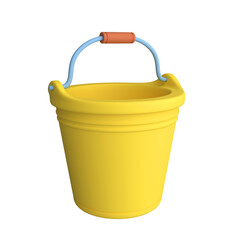 3d bucket icon isolated on white. 3d rendering