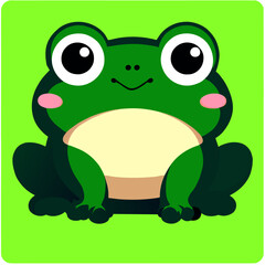 Obraz premium trend frog simple Design illustration