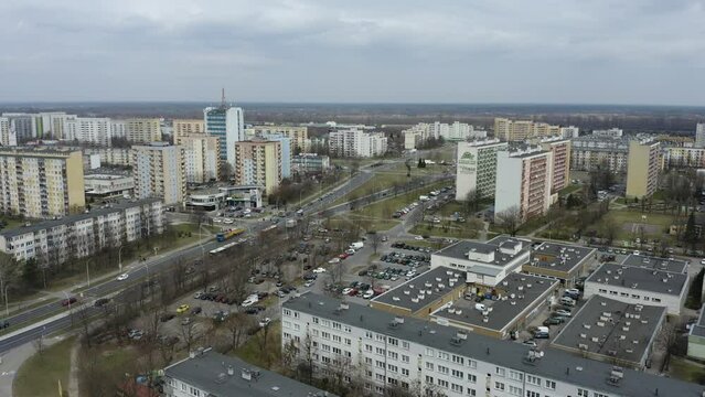 Beautiful Panorama Housing Estate Stalowa Wola Aerial View Poland