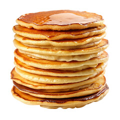 Stack of pancakes. isolated on transparent background.