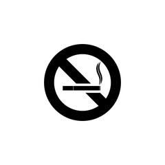 No smoking sign icon isolated on transparent background