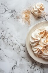 meringue pavlova whipped airy dessert with berry