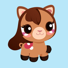 Obraz premium trend horse simple Design illustration