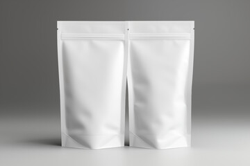 white empty blank foil food or drink doy pack bag packaging mockup