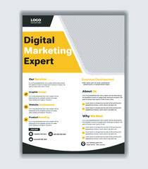 digital marketing agency flyer, Creative Professional  flyer template