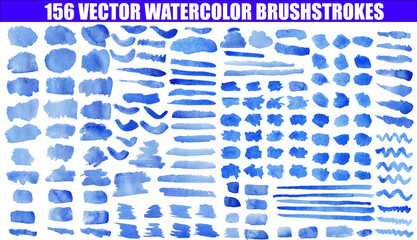 Set of watercolor stain. Spots on a white background. Watercolor texture with brush strokes. Gradients with overlay.	
