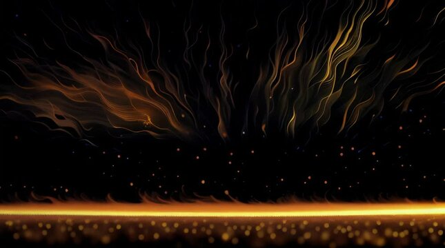 Fire sparkle black background