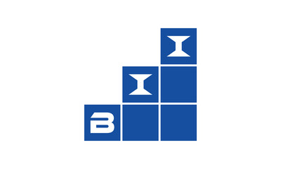 BII initial letter financial logo design vector template. economics, growth, meter, range, profit, loan, graph, finance, benefits, economic, increase, arrow up, grade, grew up, topper, company, scale
