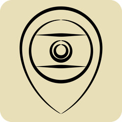 Icon India Location. related to India symbol. hand drawn style. simple design editable. simple illustration