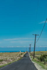 Fototapeta premium South Point Road, Big island, Hawaii. Ka Lae ,South Point, is the southernmost point of the Big Island of Hawaii and of the 50 United States.