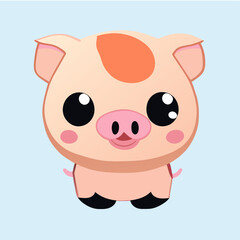 Fototapeta premium trend pig simple Design illustration