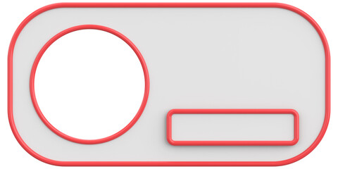 Profile box. Social media profile. 3D illustration.