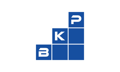 BKP initial letter financial logo design vector template. economics, growth, meter, range, profit, loan, graph, finance, benefits, economic, increase, arrow up, grade, grew up, topper, company, scale