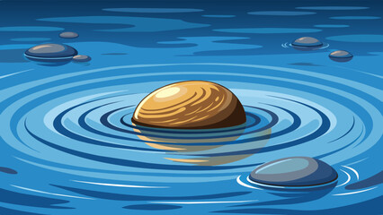 small pebble creating ripples in a large body