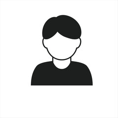 People, person, contact, black solid flat glyph icon. single icon isolated on white background