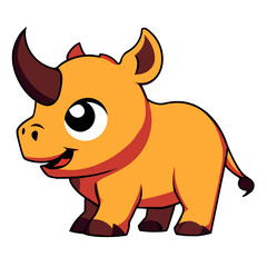 Fototapeta premium trend rhinoceros simple Design illustration