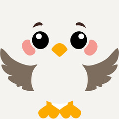 Fototapeta premium trend seagull simple Design illustration