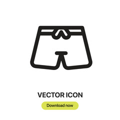 Trunk icon vector. Linear-style sign for mobile concept and web design. Trunk symbol illustration. Pixel vector graphics - Vector.	