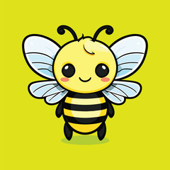 cute bee vector editable for kids