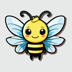 cute vector illustration of bee