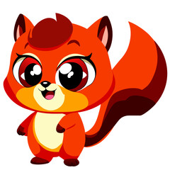 trend squirrel  simple Design illustration
