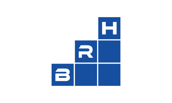 BRH initial letter financial logo design vector template. economics, growth, meter, range, profit, loan, graph, finance, benefits, economic, increase, arrow up, grade, grew up, topper, company, scale