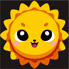 Obraz premium trend sun cartoon simple Design illustration