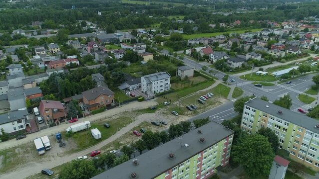 Beautiful Panorama Housing Estate Zgierz Aerial View Poland