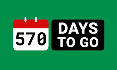 570 days to go last countdown. Five hundred and seventy days go sale price offer promo deal timer, 570 days only