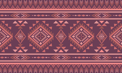 Navajo southwest geometric seamless pattern fabric colorful design for textile printing