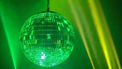 Surplombant la scène du concert en plein air, la boule à facette verte crée une atmosphère envoûtante, évoquant les lumières dansantes de la forêt, invitant le public à se perdre dans une expérience 