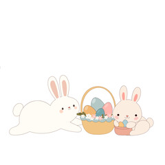 Happy Easter Rabbit Icon. Cute Easter Bunny Mascot. Traditional Spring Holiday Decoration Rabbit Funny Character Symbol  Illustration Art. 