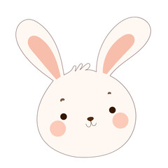 Happy Easter Rabbit Icon. Cute Easter Bunny Mascot. Traditional Spring Holiday Decoration Rabbit Funny Character Symbol  Illustration Art. 