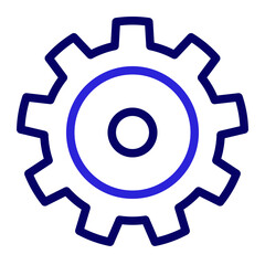 This is the Gear icon from the UX and UI icon collection with an Outline color style