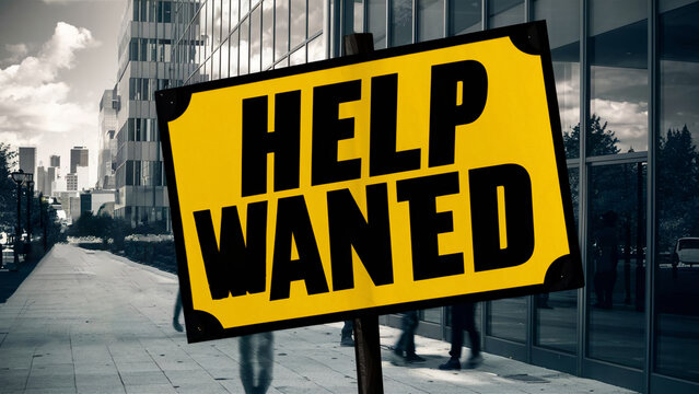 Generative Ai Help Wanted Sign Image High Quality