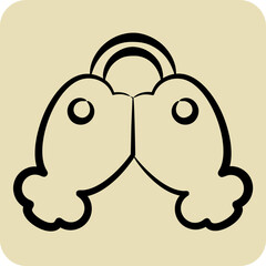 Icon Ornament. related to Chinese New Year symbol. hand drawn style. simple design editable. simple illustration