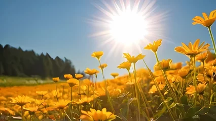 Rolgordijnen field of sunflowers © Tahir