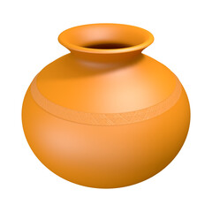 3D elements design clay pot for Khmer New year.