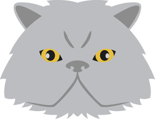 Persia cat head illustration