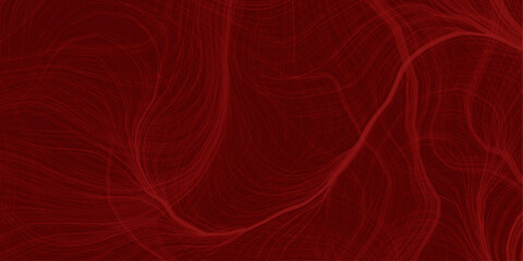 Red desktop wallpaper topography land vector.earth map.map of round strokes lines vector,terrain texture,curved lines.clean modern,topology.
