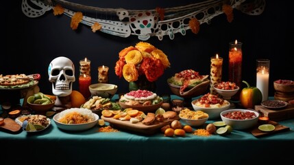Taco Skulls: A Vibrant Blend of Day Of The Dead and Mexican Flavors